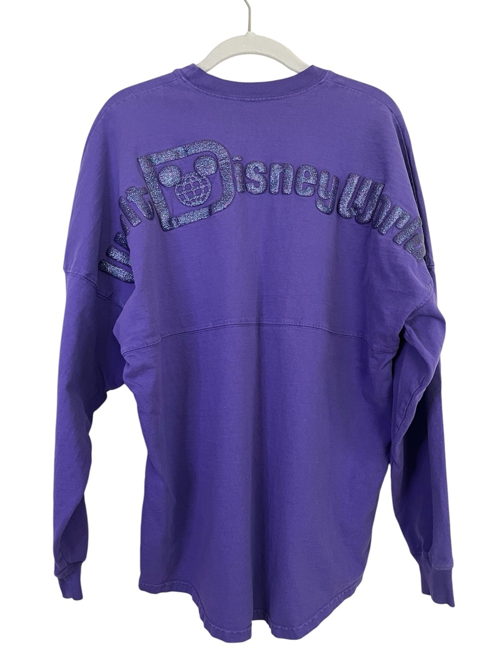 Disney Parks Spirit Jersey Purple Raised Glitter Puff Walt Disney World Small